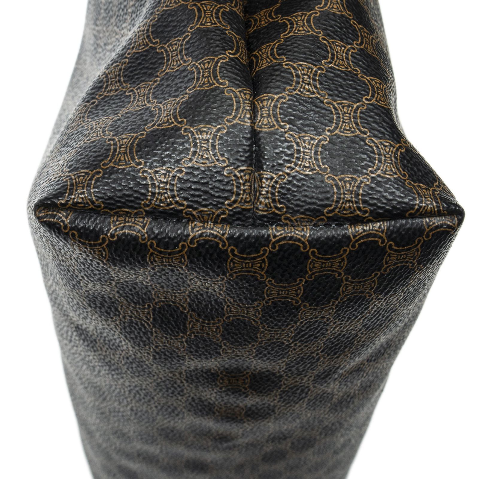 セリーヌトイレタリーポーチブラック|ブラウンマカダムPVCキャンバスA