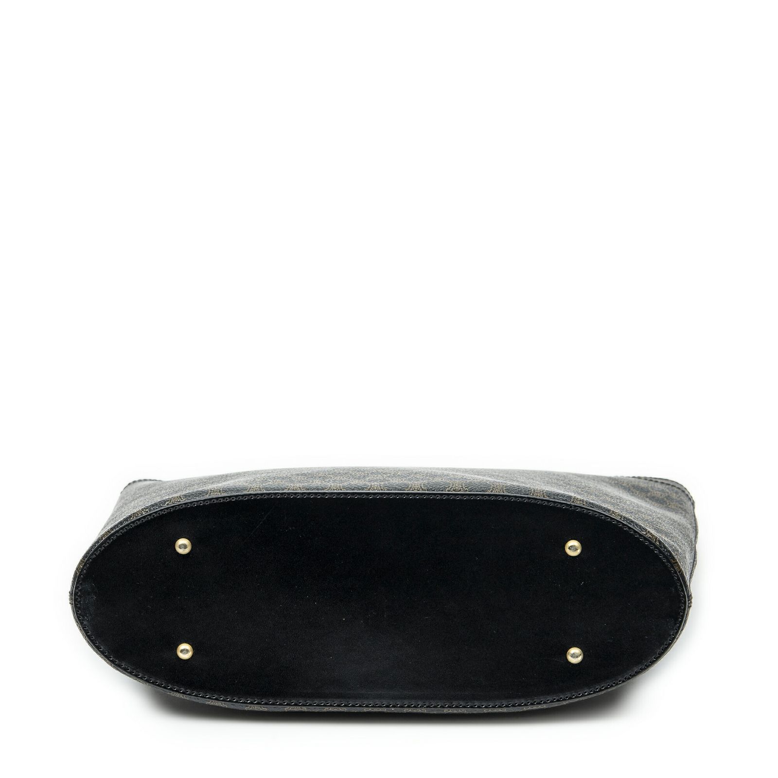 CELINE セリーヌリングハンドルトートブラウン|ブラックマカダムPVCキャンバスA