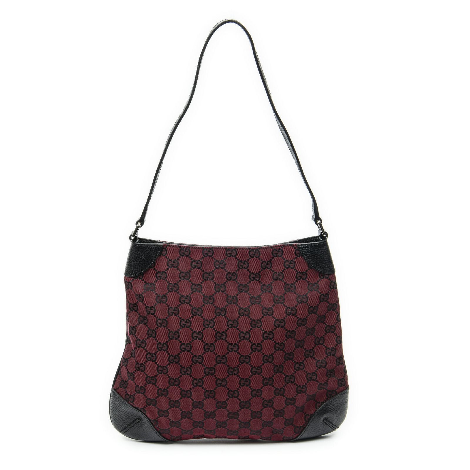 GUCCI グッチシグネチャーホーボー赤|黒GGキャンバスA