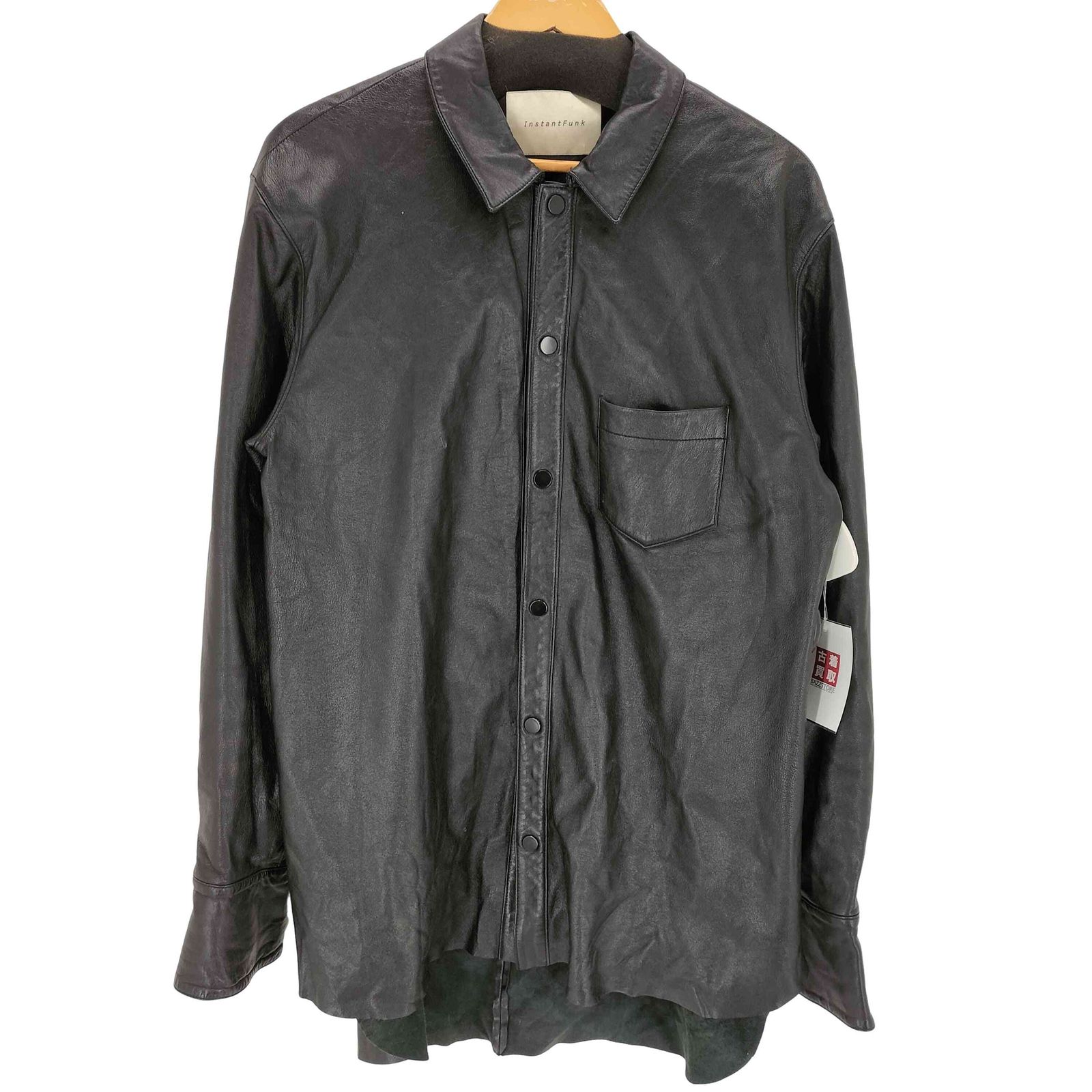 ユーズドフルギ 古着 InstantFunk ラムスキンレザーシャツ メンズ