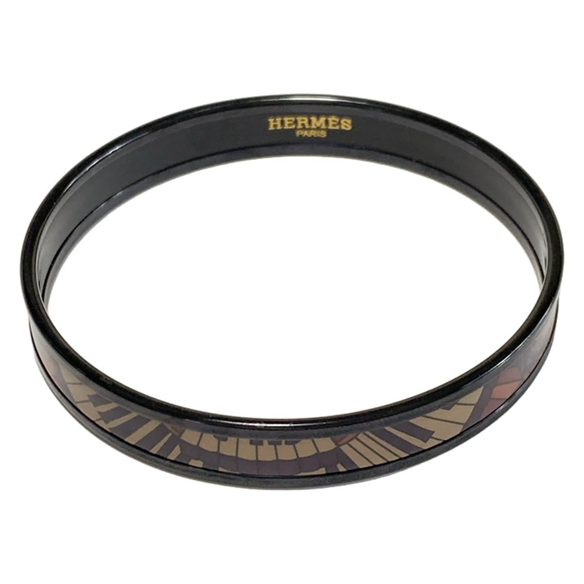 HERMES(エルメス) バングル美品 エマイユ 黒×パープル×マルチ - メルカリ