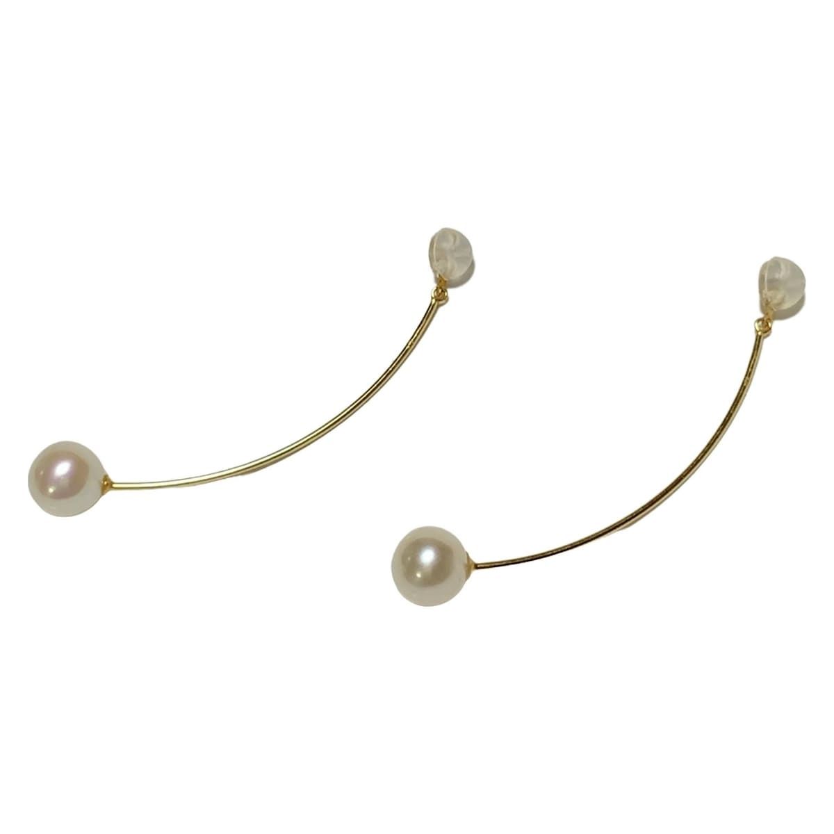 Lilas リラ アクセサリー - K 10 YG×ゴールド×アイボリー ピアスキャッチ