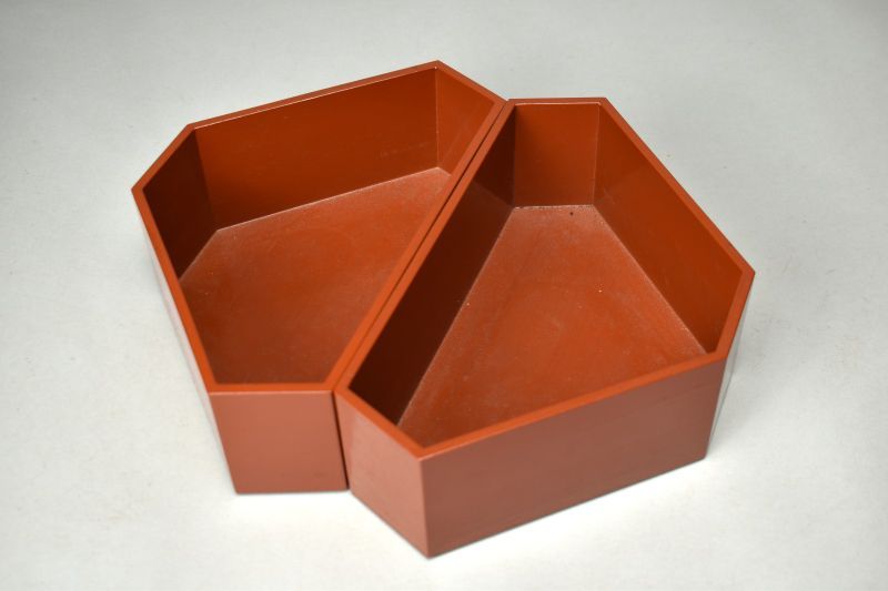 蔵A 5857 b 橋口表哲 本堅地塗物 茶器手道具 一対 共箱