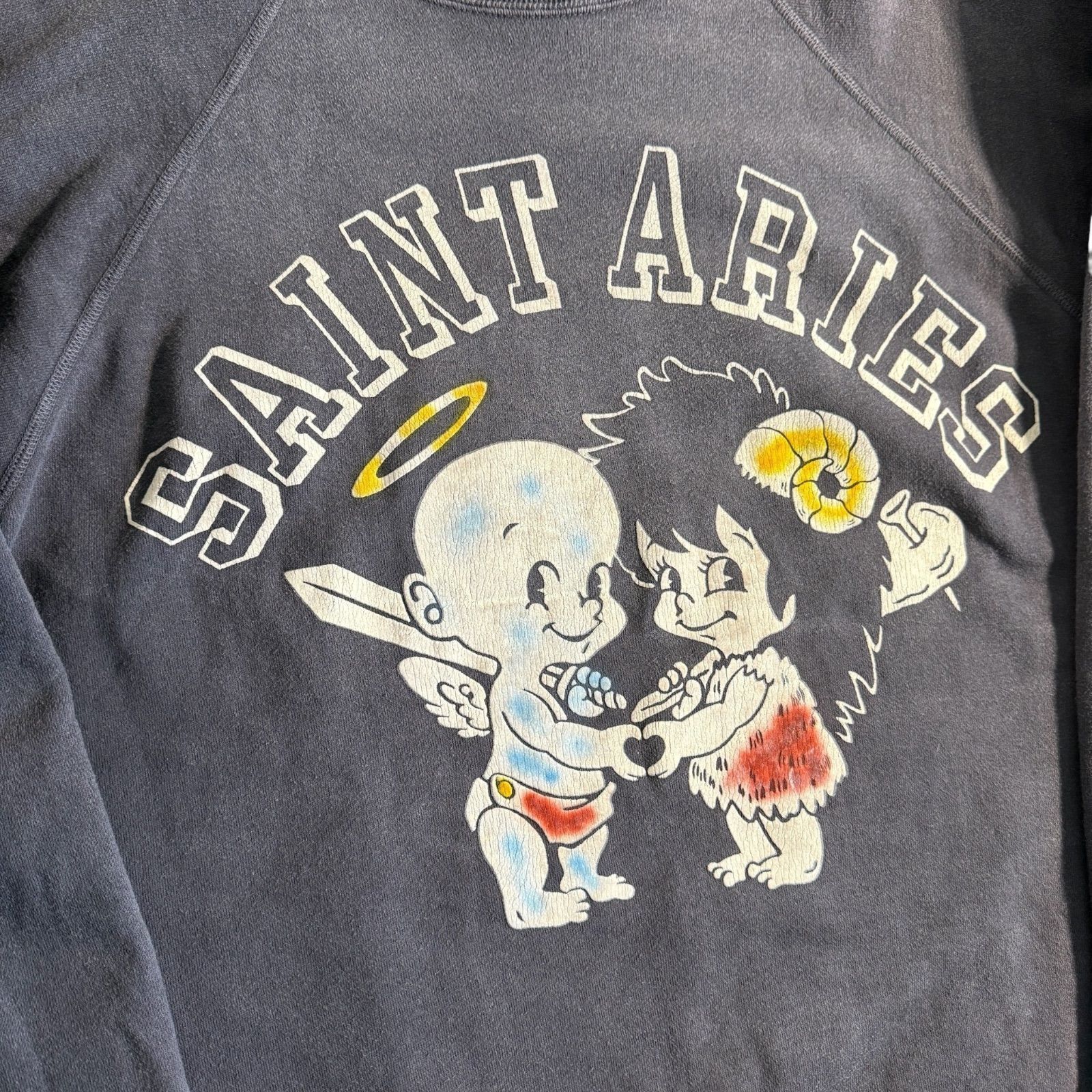 XL】SAINT MICHAEL × ARIES CREW NECK SWEAT XL SM-A23-0000-C01