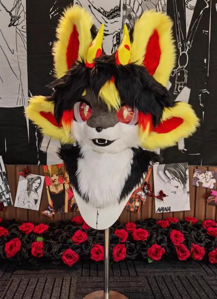 着ぐるみヘッド ドラゴン NO 485 ブラック 黒 全頭ヘッド ケモノ ファースーツ ぬいぐるみ コスプレ コスチューム kigurumi 一点物