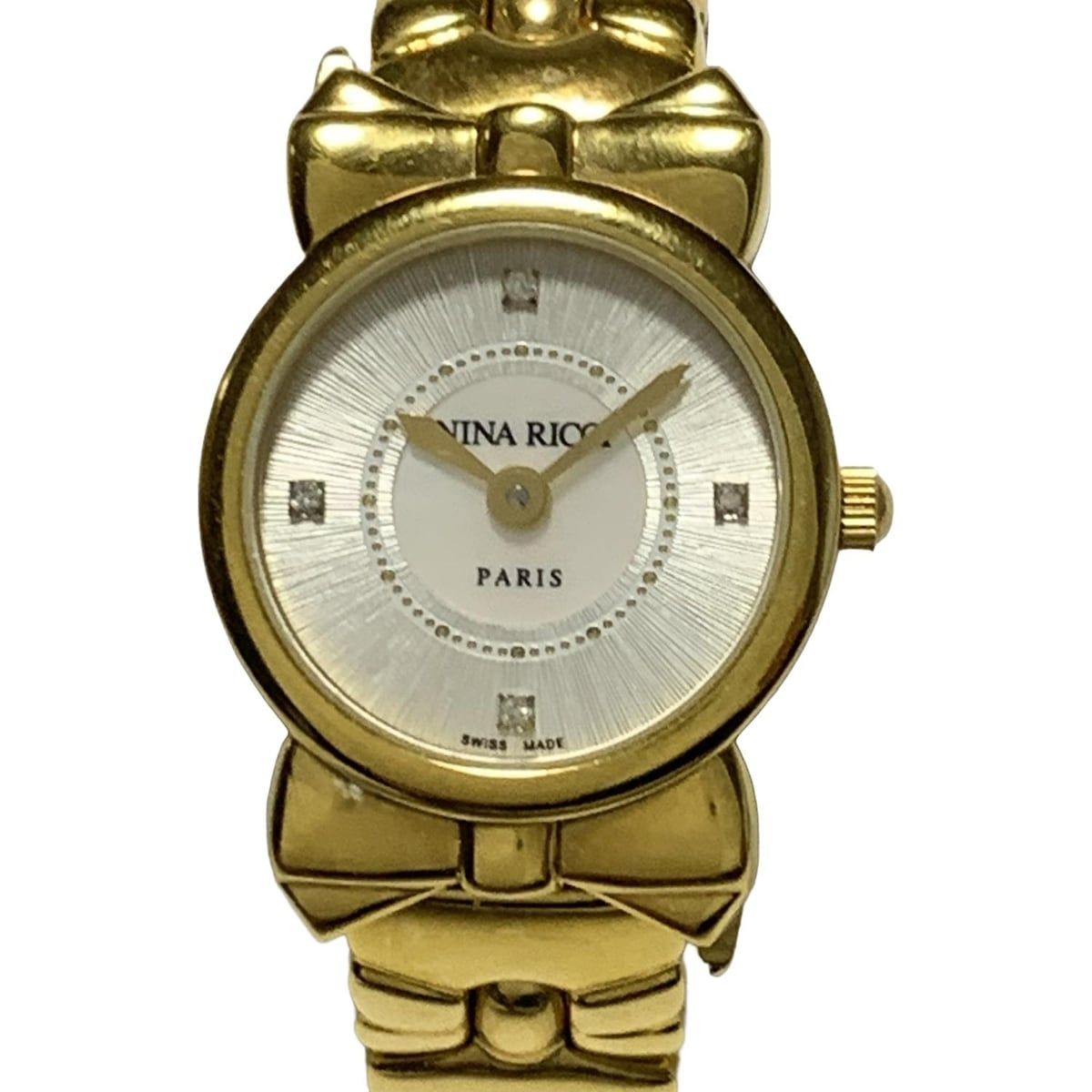 NINARICCI ニナリッチ 腕時計 クォーツ シェル文字盤 ダブルフェイス NINARICCI ニナリッチ 腕時計 クォーツ シェル文字盤 ダブルフェイス