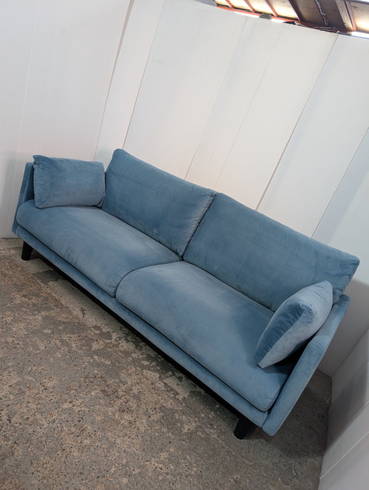 ソファ フランフラン Francfranc ベロア クラートソファ ブルー 廃盤品