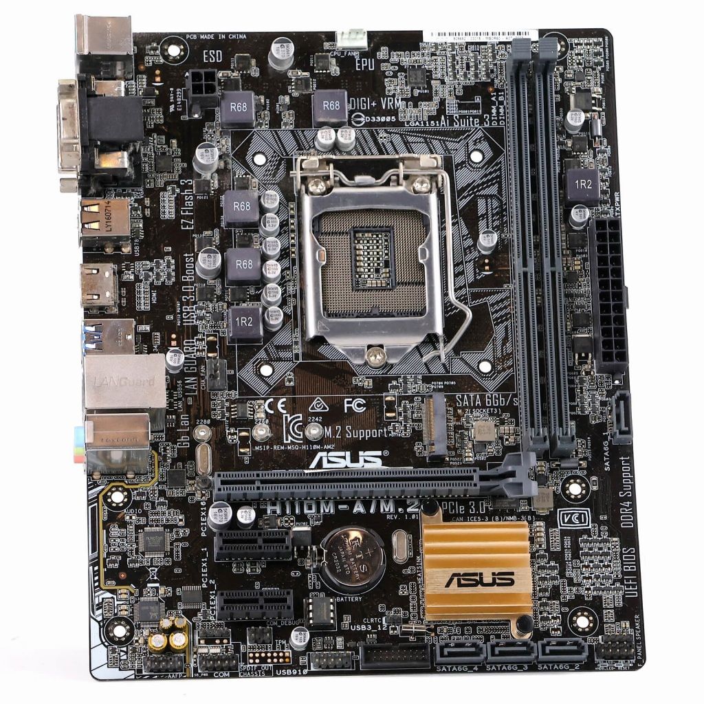 マザーボード H110M-A M.2 ASUS 動作確認済 - メルカリ