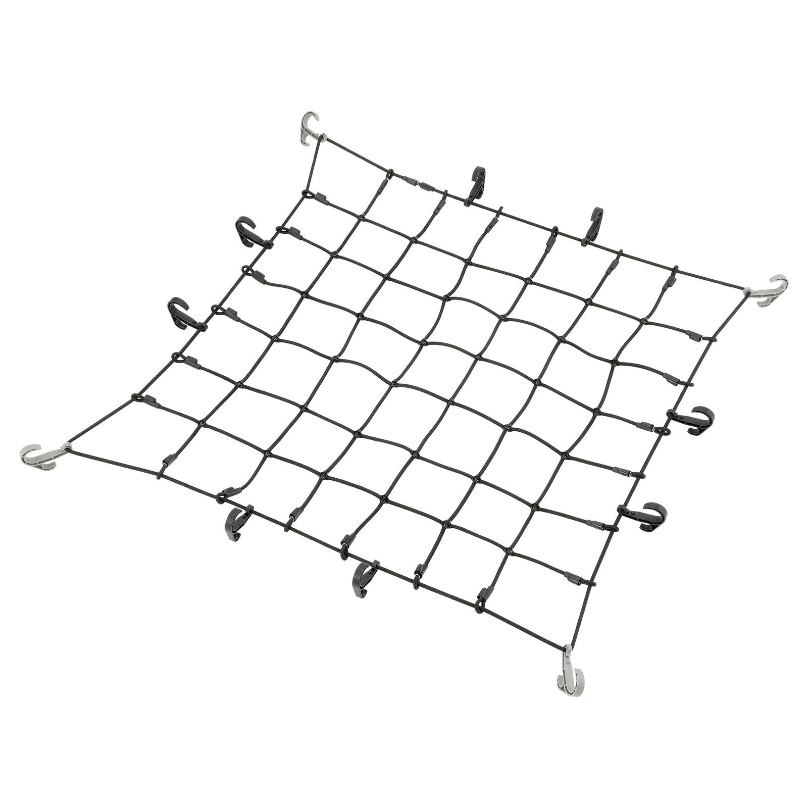 カーメイト Carmate INNO 車用 カーゴネット M サイズ 100 cm 線径8 mm 太ゴム フックの数 12 荷物 固定 用ネット 伸縮率200％ フック 脱着 ラック デッキ 落下防止 ラゲッジネット IN 812