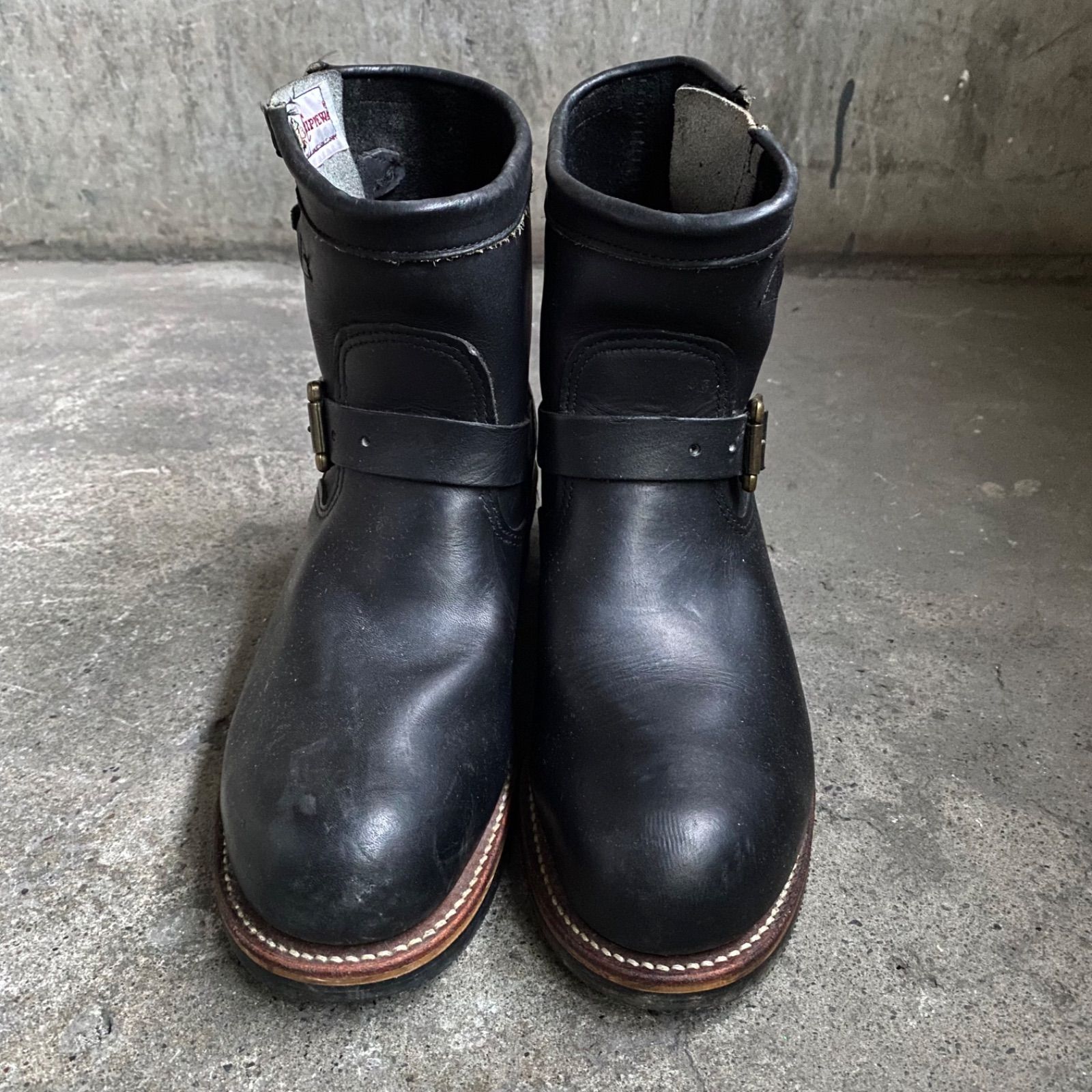 CHIPPEWA 7inch ENGINEER BOOTS 91002 MADE in USA size8 1/2E チペワ