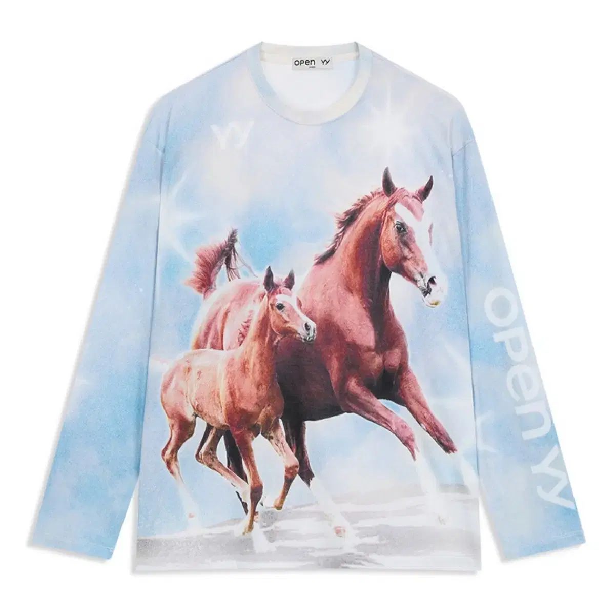 Open YY オープンワイワイ 赤い月詠イクト ロングスリーブ Tシャツ S M