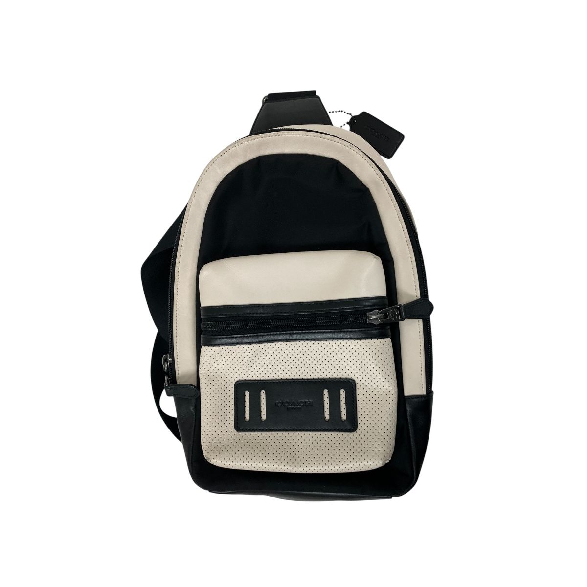 COACH F 56877 ボディバッグ ショルダーバッグ テレイン パフォレイテッド レザー ナイロン ブラック メンズ コーチ