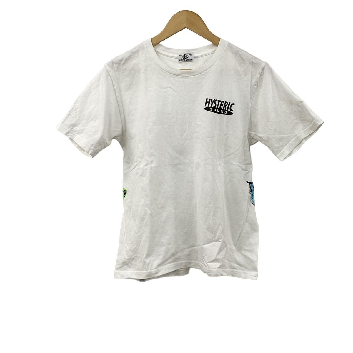 HYSTERIC GLAMOUR ヒステリックグラマー 半袖Tシャツ サイズS レディース 白×黒×マルチ