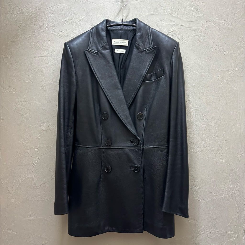 Alexander McQUEEN アレキサンダーマックイーン LEATHER DOUBLE JACKET
