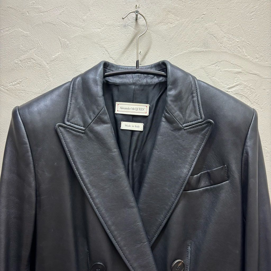 Alexander McQUEEN アレキサンダーマックイーン LEATHER DOUBLE JACKET