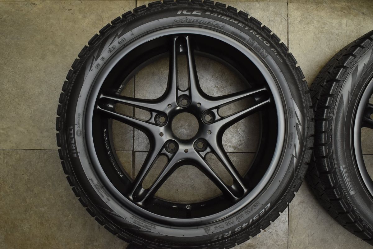  良好品 RACING 17 in 7 5 J 43 PCD 120 アイスアシンメトリコプラス 225 45 R BMW F 20 1シリーズ 22 2シリーズ E 90 3シリーズ 17インチ タイヤ ホイールセット