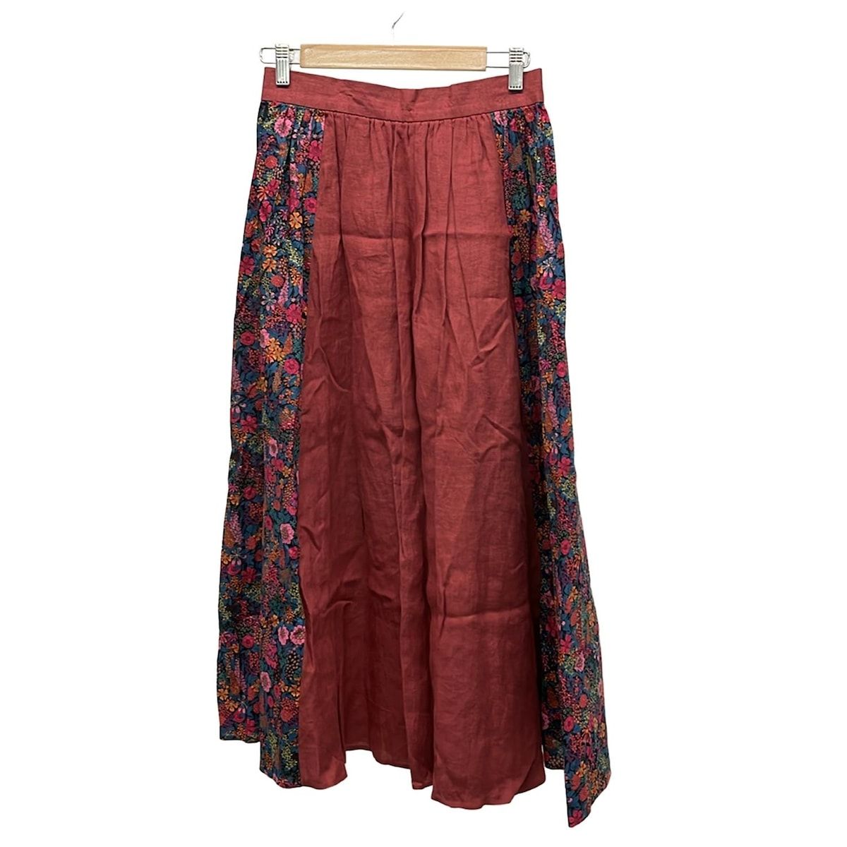 O NEIL OF DUBLIN オニールオブダブリン ロングスカート サイズI 42 レディース ボルドー ブルー マルチ 花柄 LIBERTY