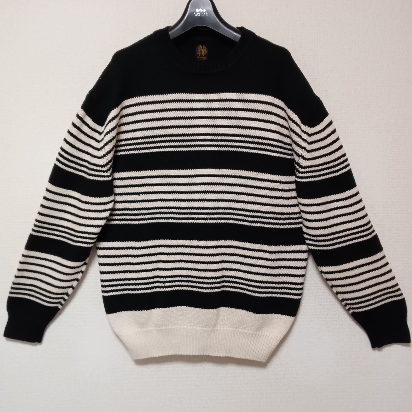 BATONERバトナーニットセーターボーダー綿 サイズ3 メンズL相当
