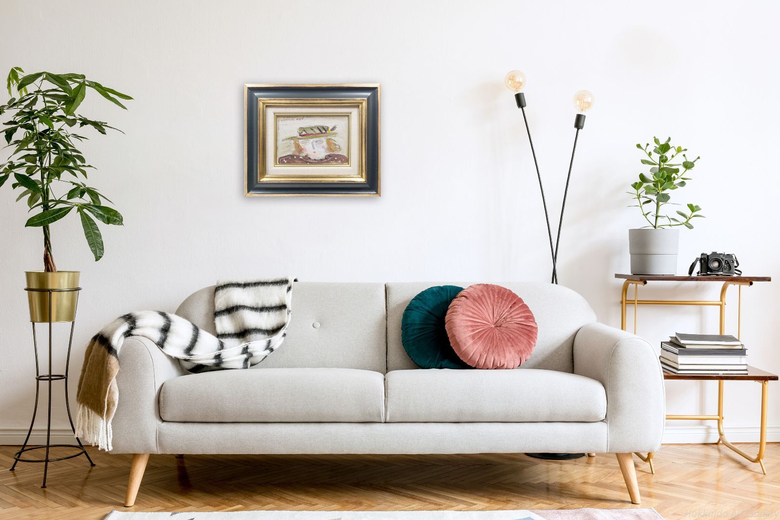 小野州一 帽子の人形 油絵 油彩画 絵画