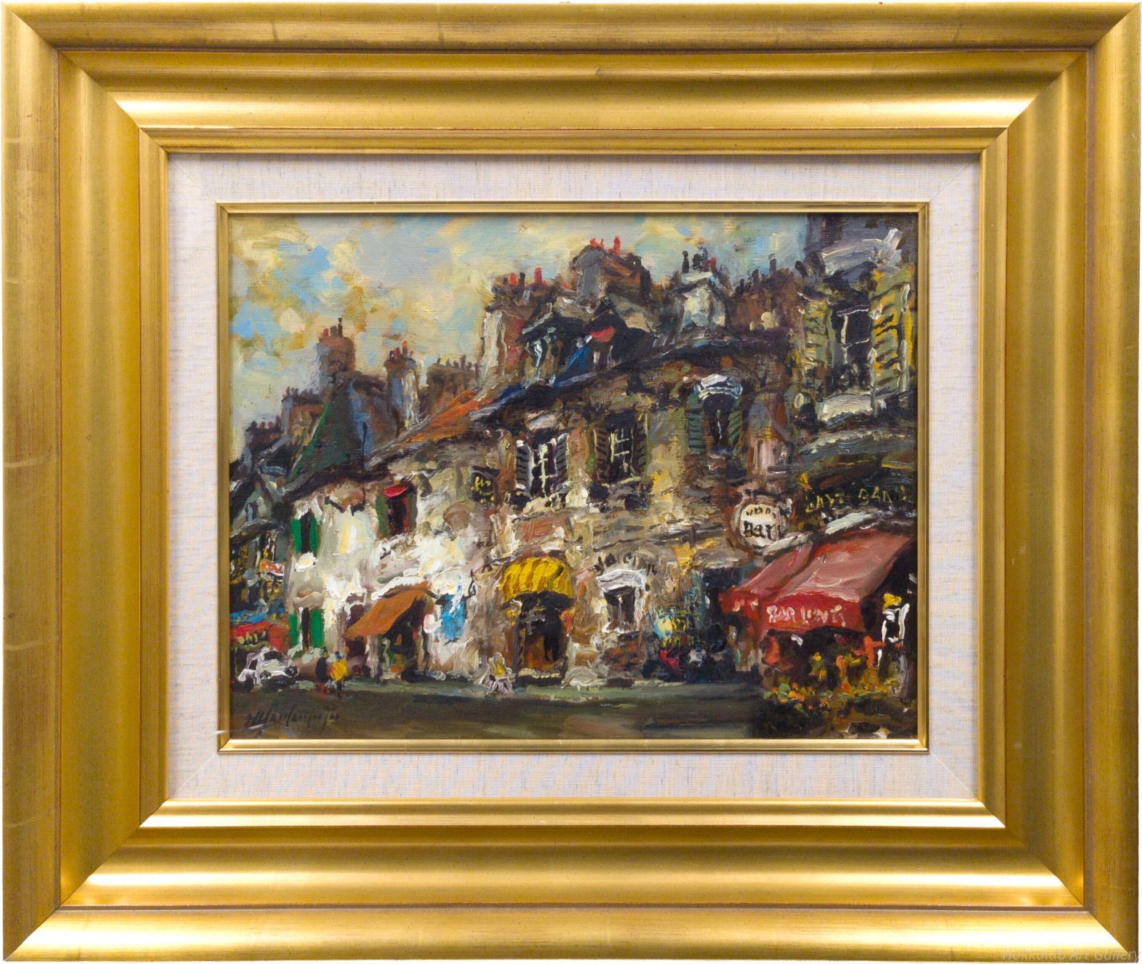 山本彪一 パリ郊外 油絵 油彩画 絵画