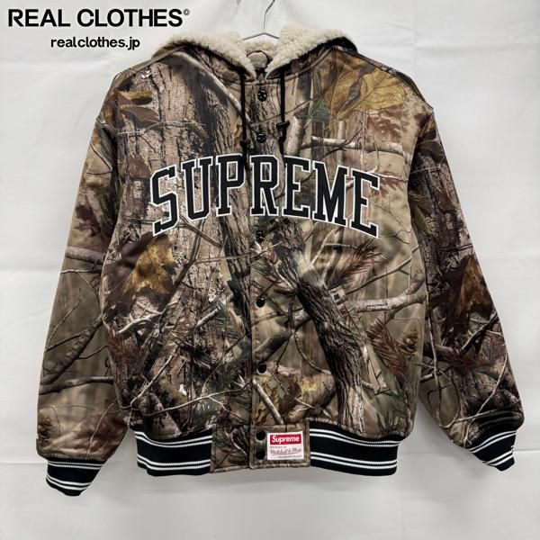 ♥ Supreme Mitchell Ness シュプリーム ミッチェルアンドネス 25 AW Lined Hooded Satin Varsity Jacket ジャケット S