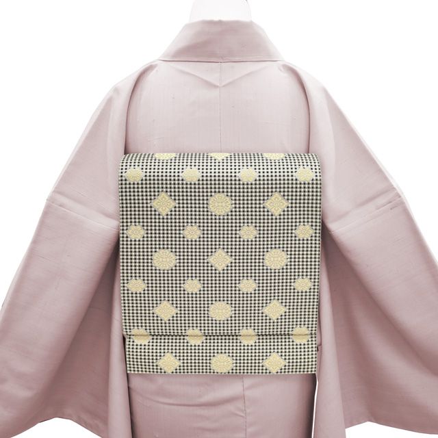 中古】 名古屋帯 リサイクル 本場筑前博多織 正絹 八寸 千年工房 名門