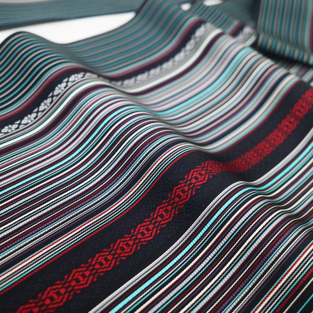 中古】 名古屋帯 リサイクル 本場筑前博多織 正絹 八寸 全通 博多織