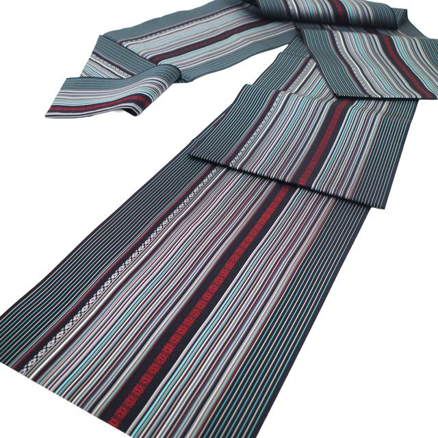 中古】 名古屋帯 リサイクル 本場筑前博多織 正絹 八寸 全通 博多織