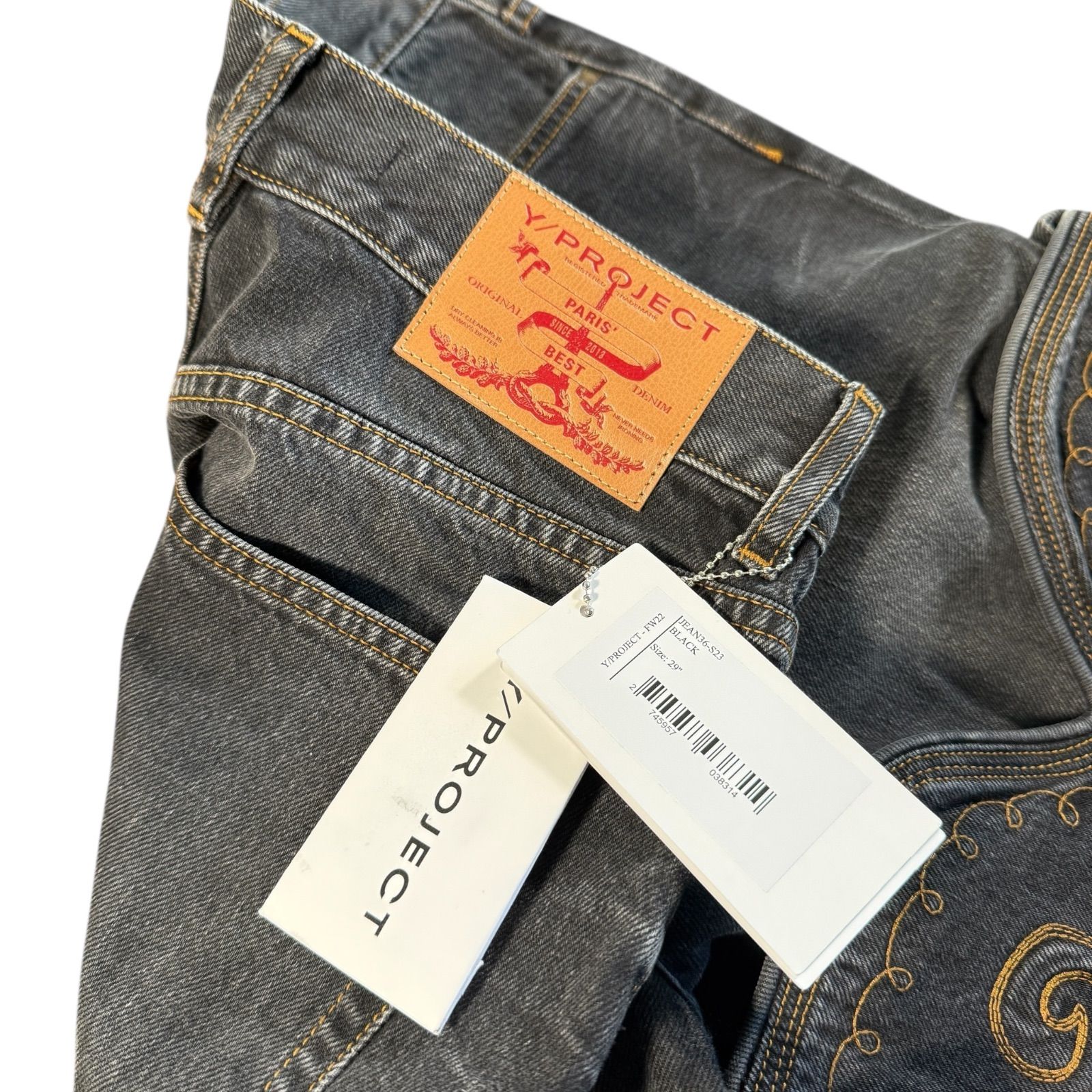 Y/PROJECT MAXI COWBOY CUFF JEANS Black 29 - メルカリ