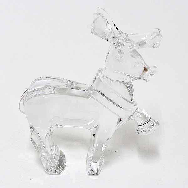 バカラ Baccarat トナカイ フィギュリン オブジェ 置物 インテリア クリスタル クリア Sランク