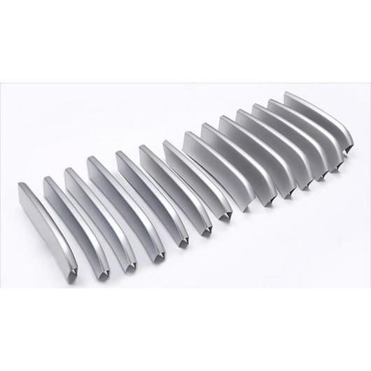 14ピース フロントグリル カバー トリム ABS クロームスパンコール BMW X 5 6 F 16 15 2014 2015 2016 2017 Style B AL DD 5659