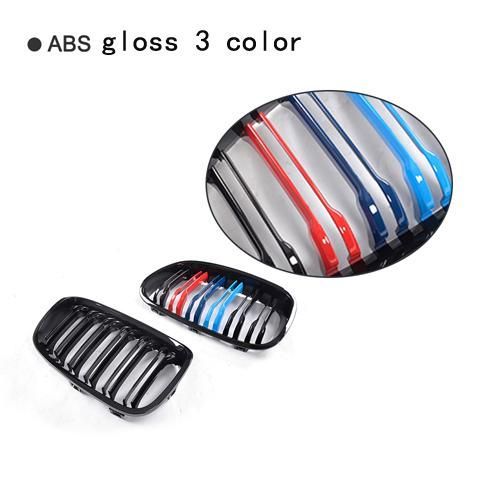 ABS フロント グリル カバー 装飾 トリム 適用 BMW 1シリーズ F 20 116 i 118 120 125 135 2012 2014 光沢 3 色 AL II 0950