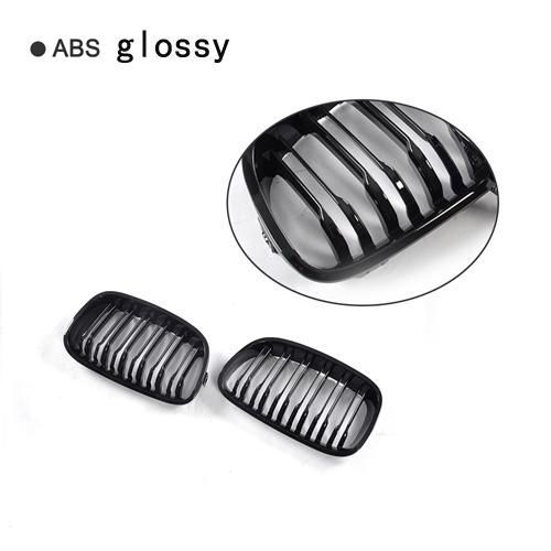 ABS フロント グリル カバー 装飾 トリム 適用 BMW 1シリーズ F 20 116 i 118 120 125 135 2012 2014 光沢 ブラック AL II 0950