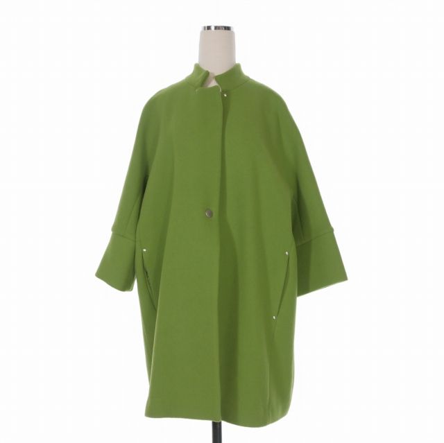 アーガプラス Aga ダブルメルトン コクーンコート ジャケット 9 グリーン 緑 6476 3568