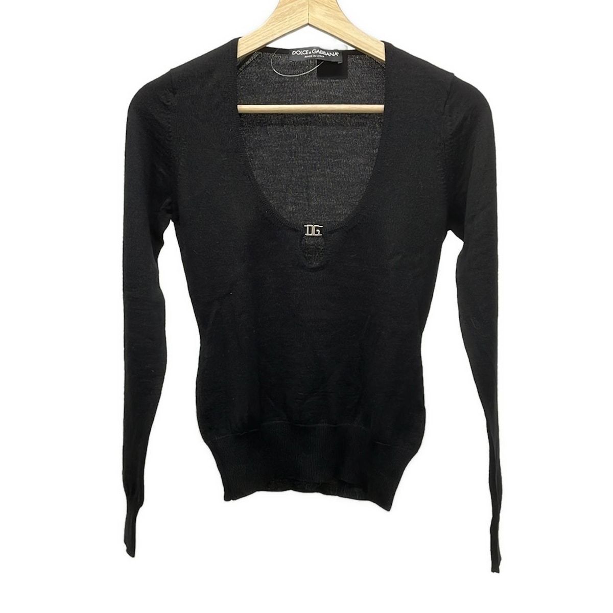 DOLCE GABBANA ドルチェアンドガッバーナ 長袖セーター サイズ38 S レディース 黒