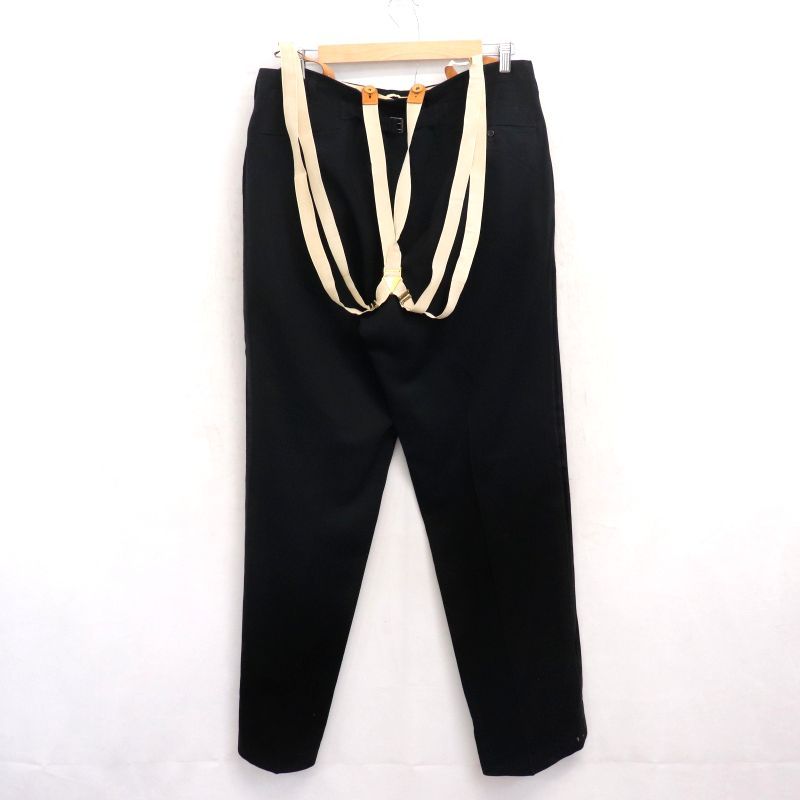 30s vintage 針刺しシンチバック サイドライン ウール スラックス