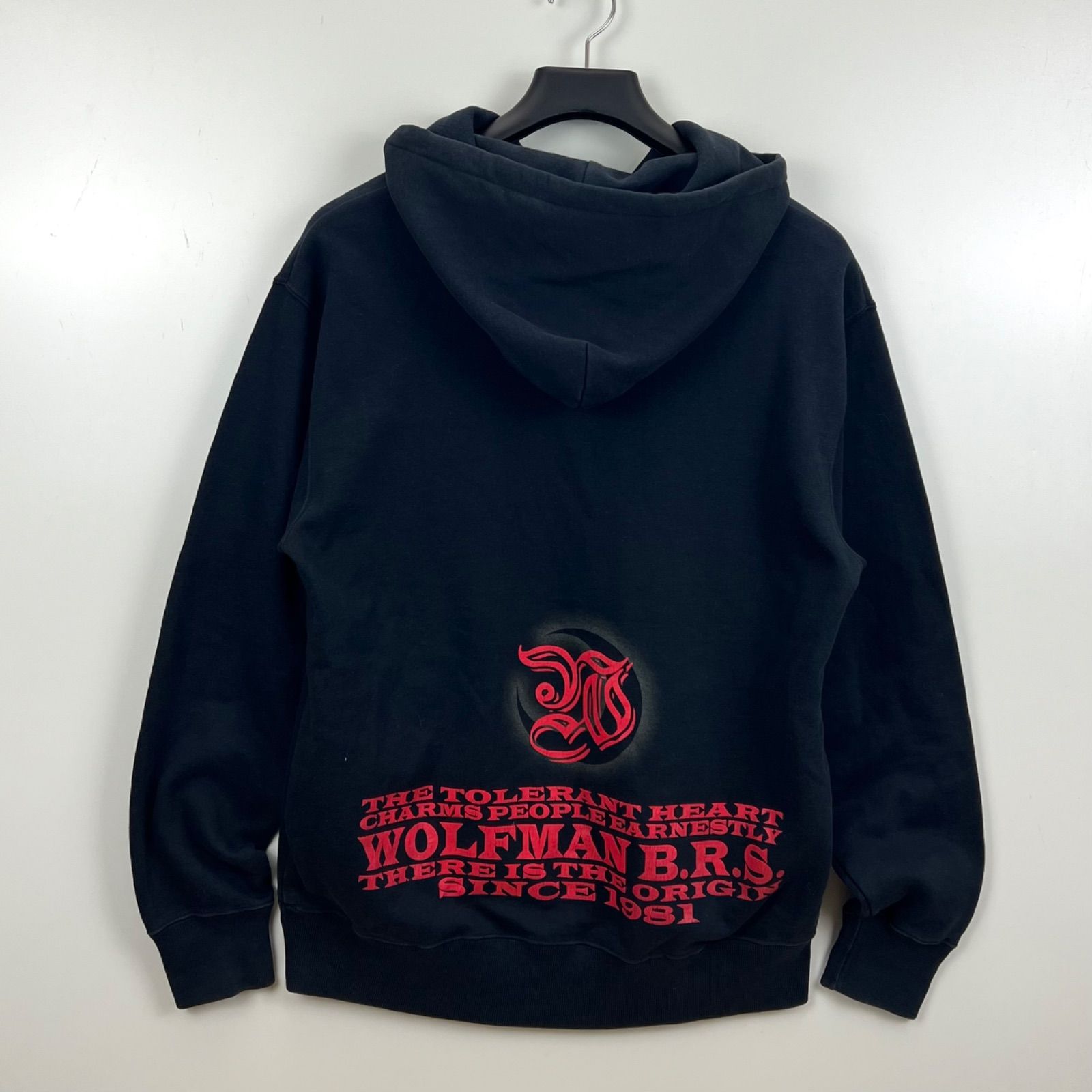 WOLFMAN B.R.S. sliver brand wolf sweat hoodie M 06-P1 ウルフマン