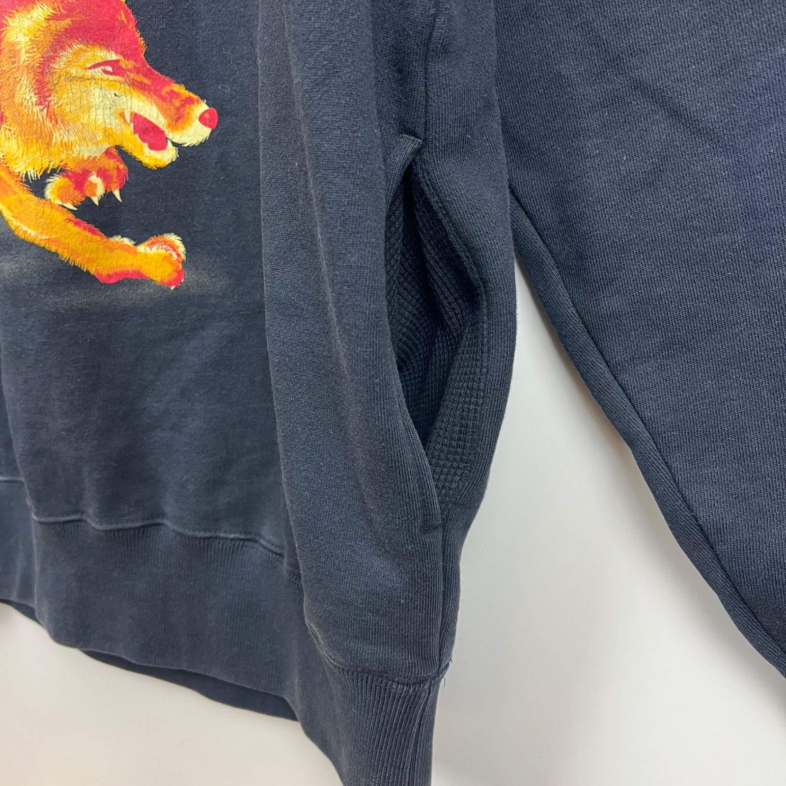 WOLFMAN B.R.S. sliver brand wolf sweat hoodie M 06-P1 ウルフマン