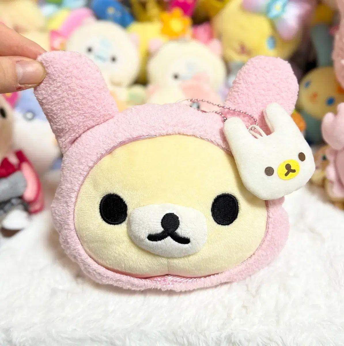 タグ付き うさぎ コリラックマ ぬいぐるみ ポーチ キーホルダー