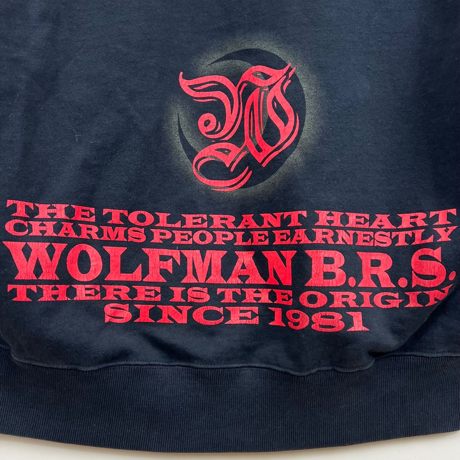 WOLFMAN B.R.S. sliver brand wolf sweat hoodie M 06-P1 ウルフマン