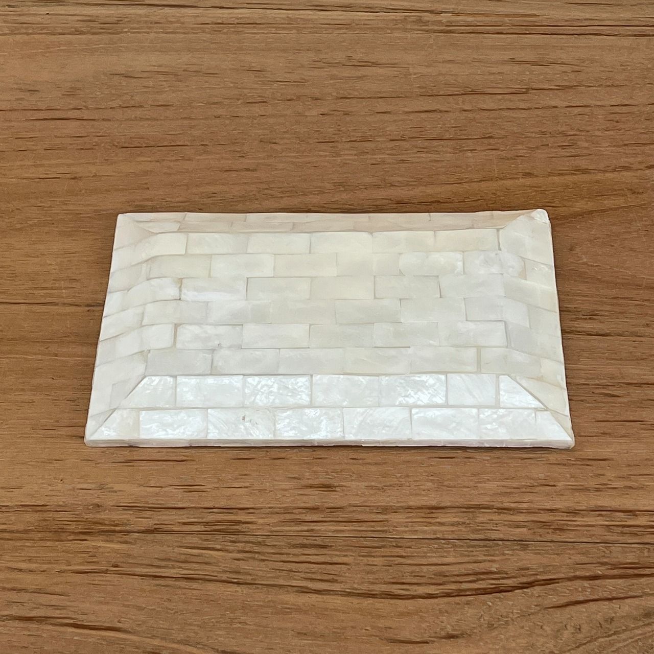シェルトレイ 18cmX12cm ホワイト キャッシュトレイ 釣り銭トレイ 