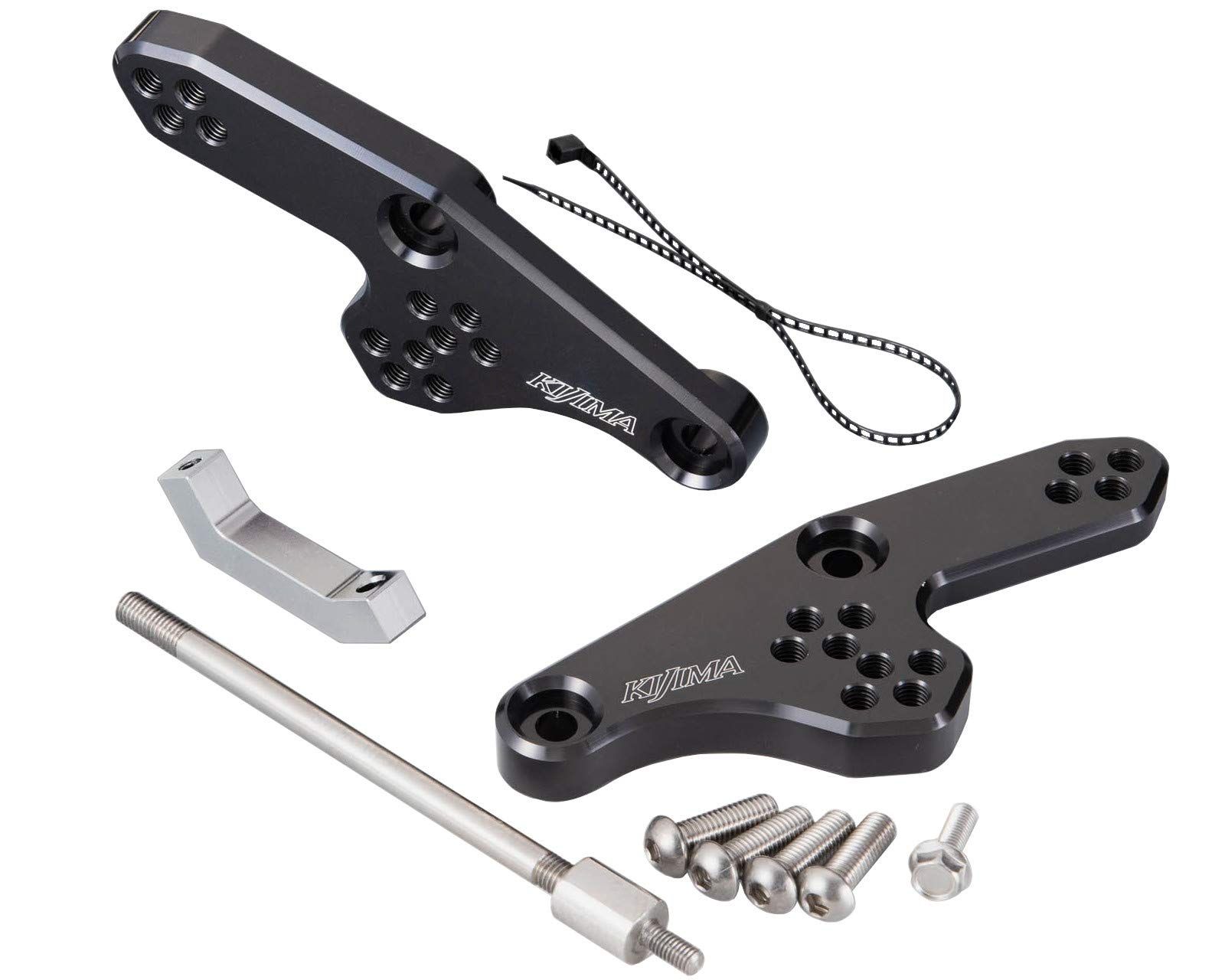 キジマ Kijima バイクパーツ ステップ ステップアップブラケット 2 BK-MC 51 ブラックアルマイト HONDA 213-4383 B