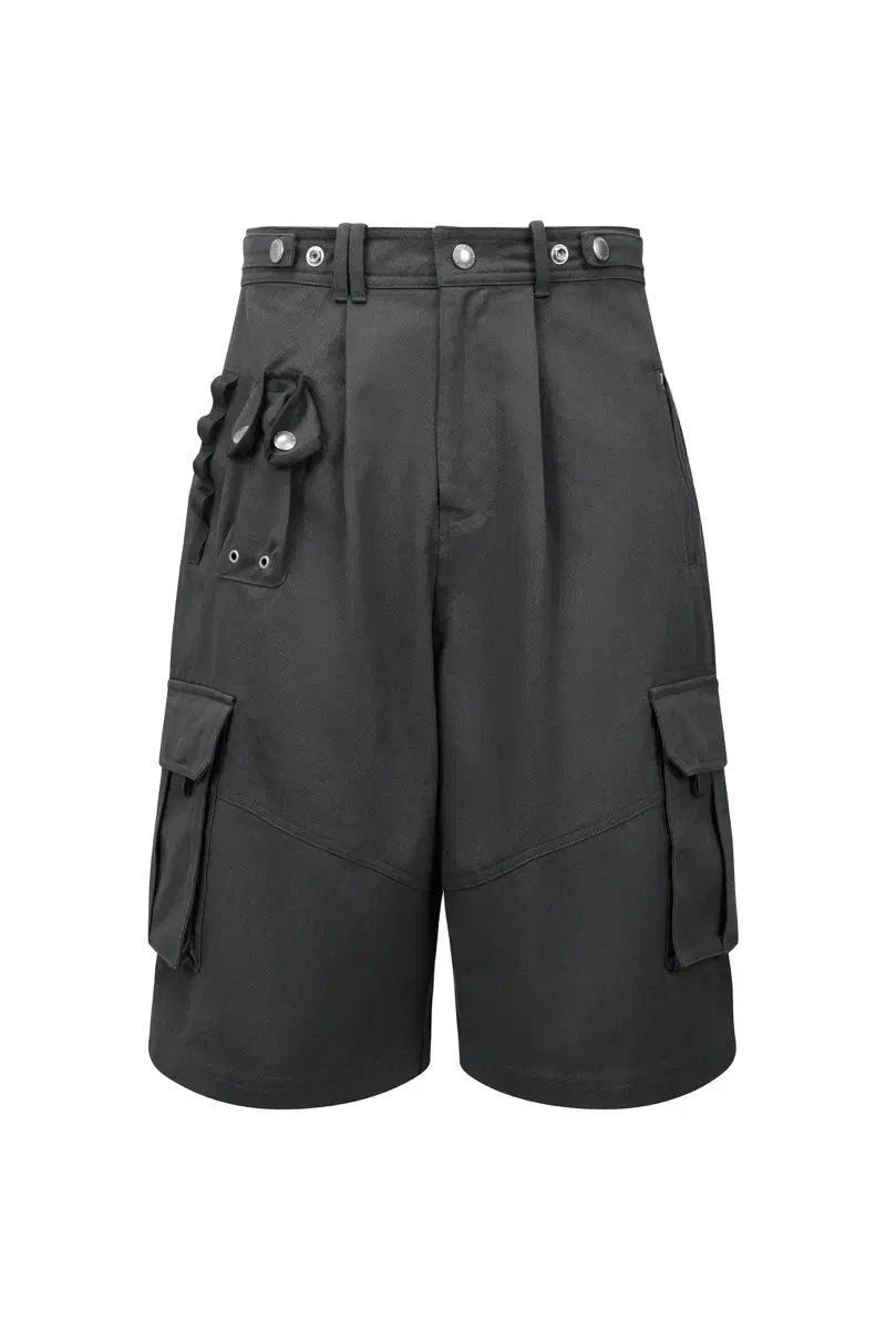 NACHE ナチェ ワイド カーゴ ハーフ パンツ チャコール 2