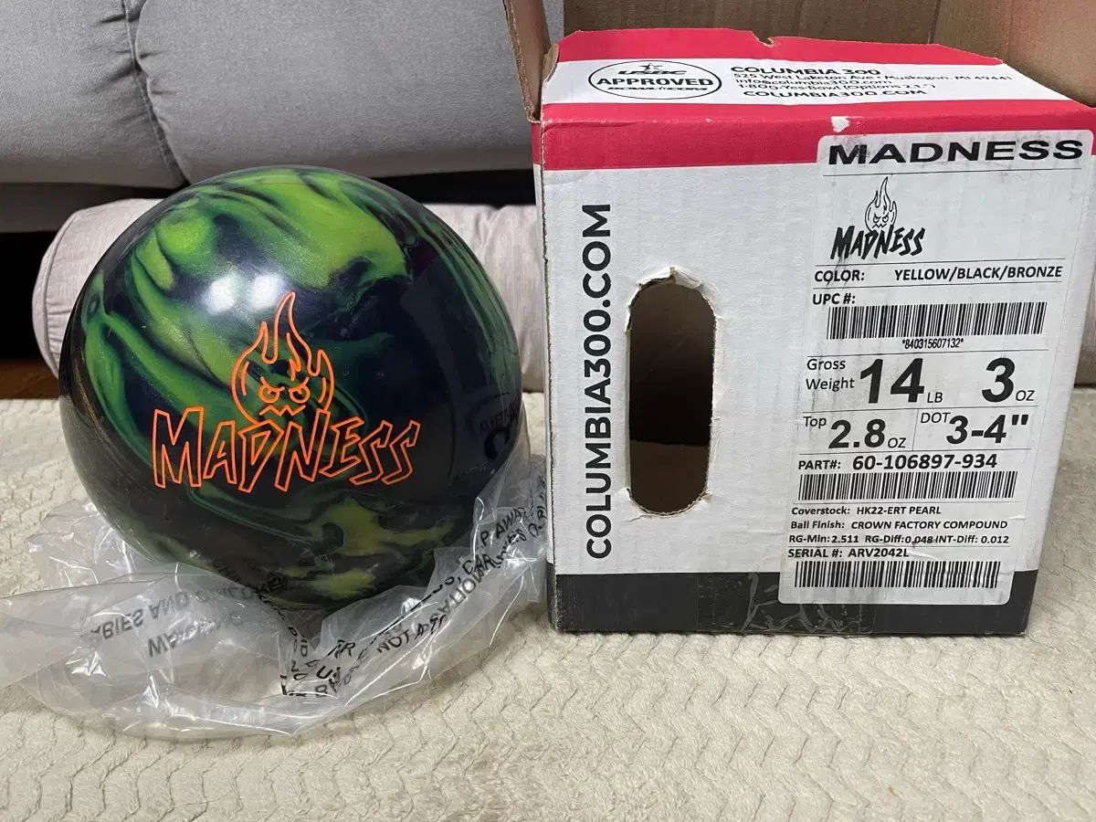 コロンビア 300 マッドネス 14 パウンド ボーリング