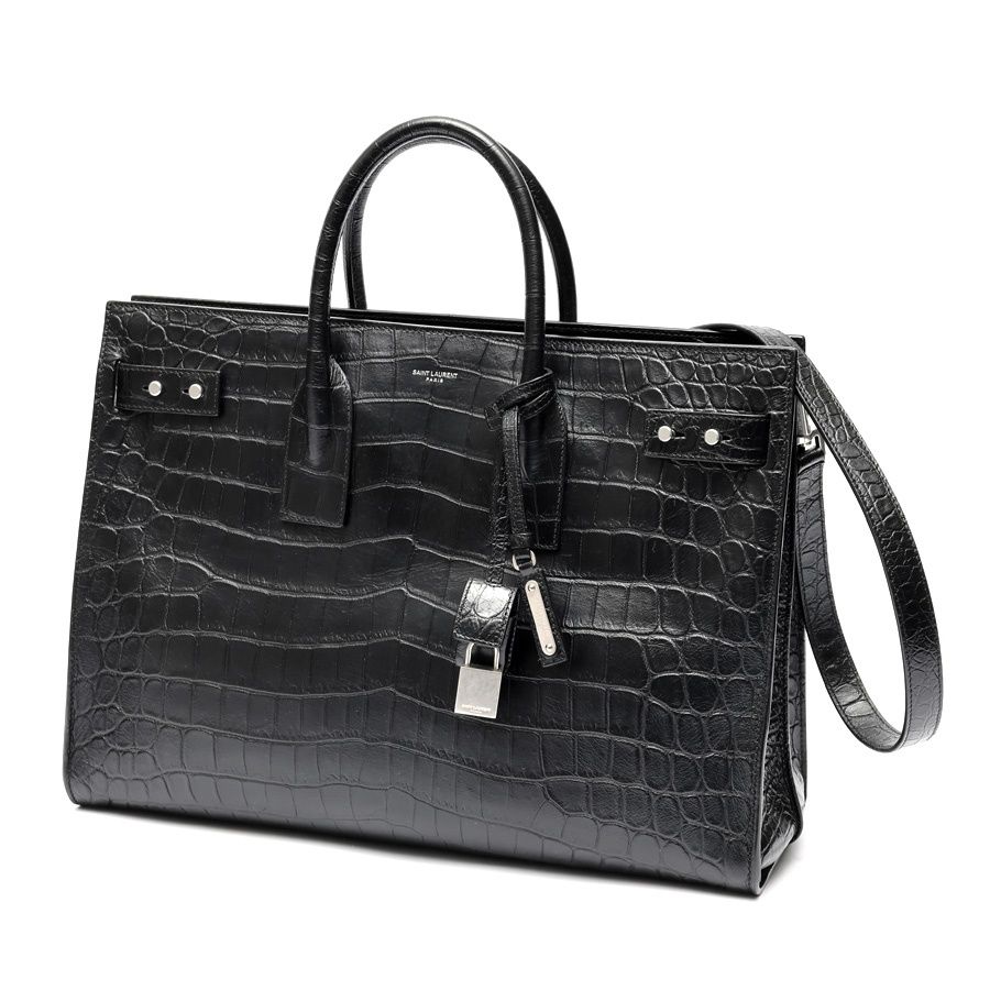 サンローラン | SAINT LAURENT シン ラージ サックドジュール 631526 クロコ カタオシレザー ブラック 商品番号 S-159923