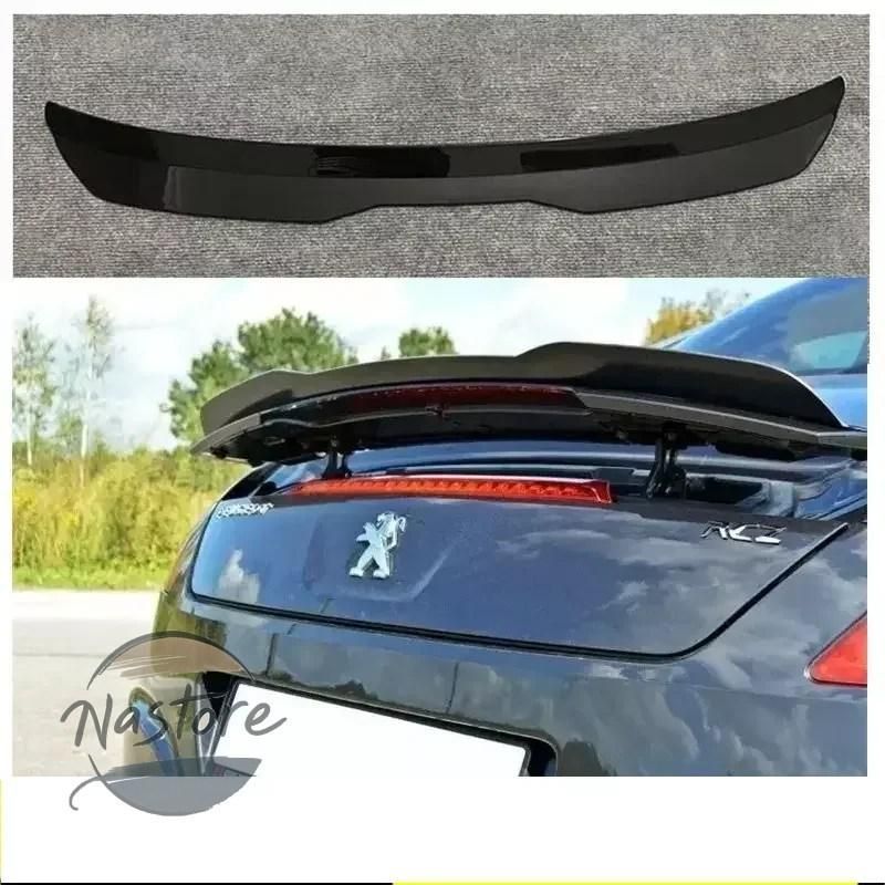 リア スポイラー トランク ウィング プジョーrcz absプラスチック 光沢 ある黒 トップ ルーフウィング 2010-13 2014 2015 部