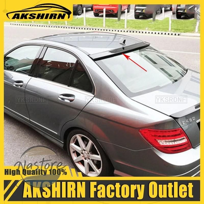w 204 ベンツ リア スポイラー ルーフスポイラー absカールーフ abs素材 ウィング プライマーカラー クラスc 2008-2013 部品