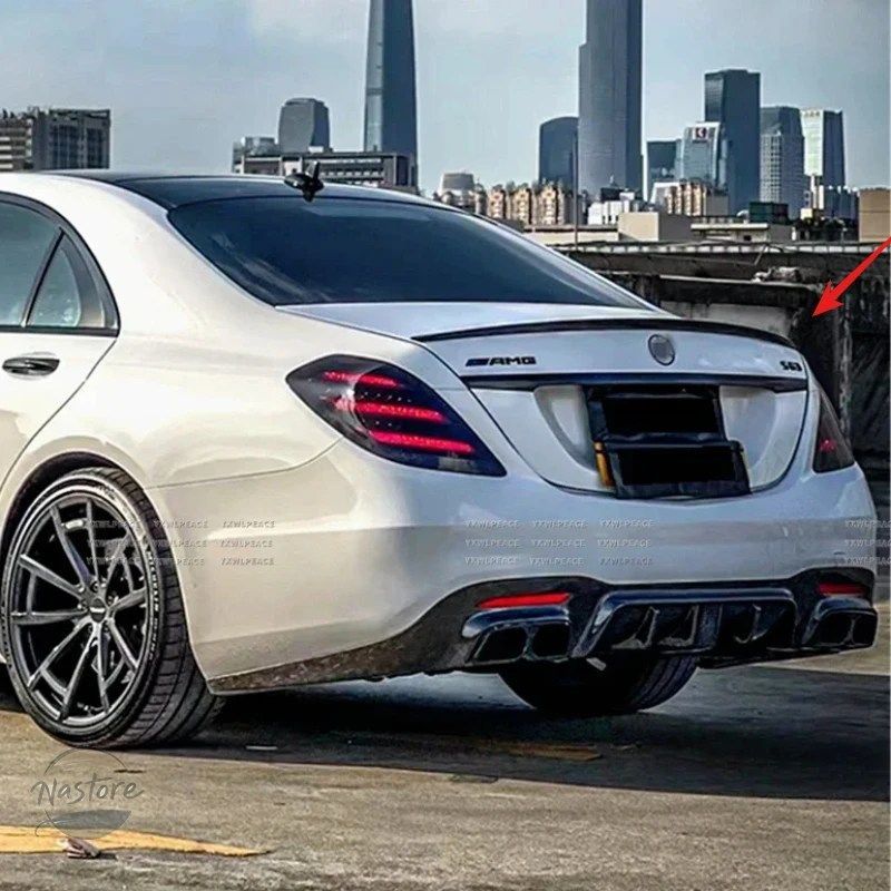 並行輸入品 w 222 スポイラー リップ メルセデス 2014 2020 s クラス 63 abs リア トランク カスタムパーツ 部品 アクセサリー
