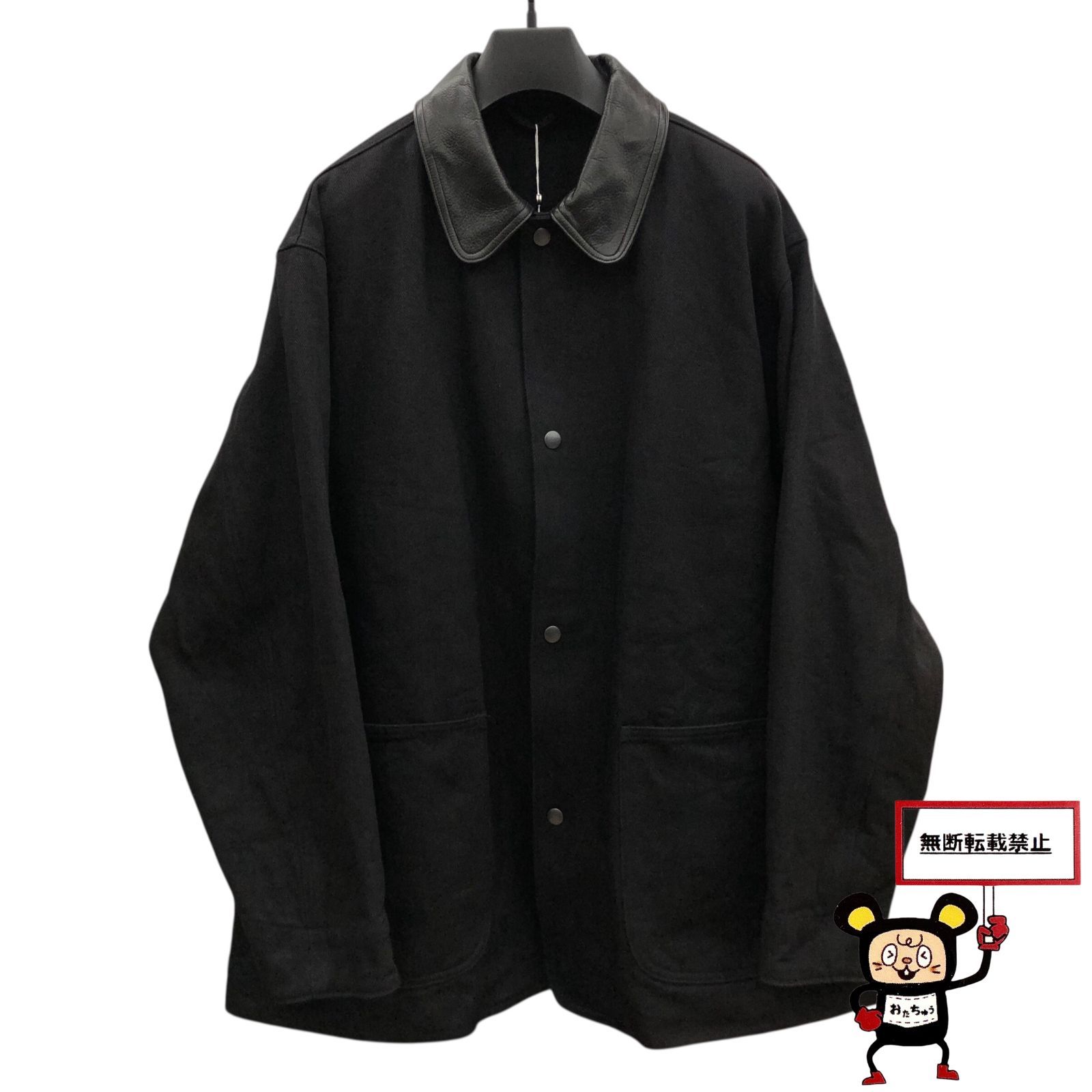 67.COMOLI 25 AW デニムレザーワークジャケット 店舗併売品