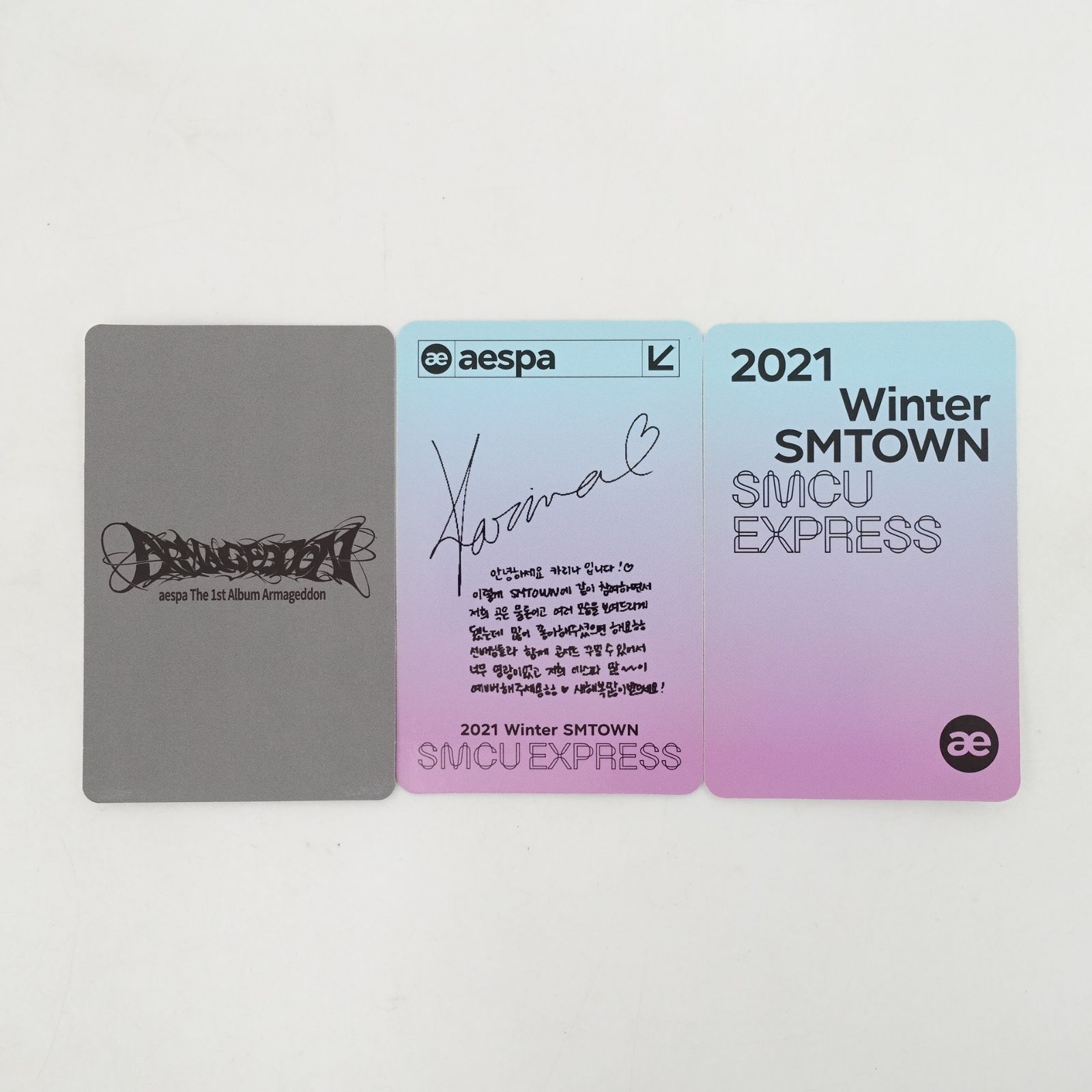 aespa ニンニン Armageddon タワレコ カリナ smcu トレカ フォト